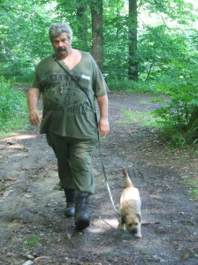 Bonzík s páníčkem procvičovali vodění a následování.