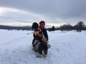 Maja i kámoška při sněhových výletech.