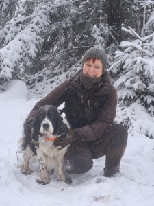 Hubert se svou vůdkyní Káťou, začátek ledna 2026.